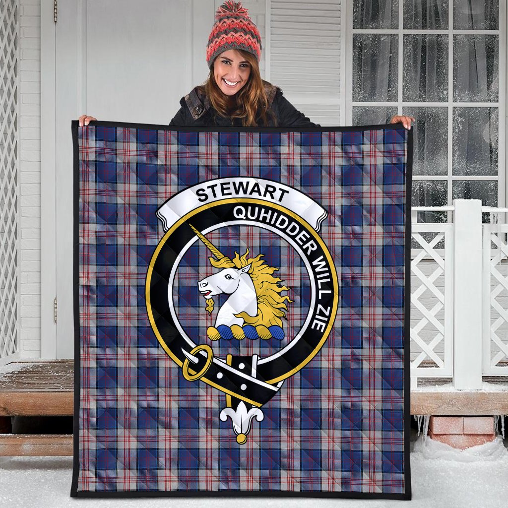 Stewart of Appin Hunting Dress Tartan Crest Quilt