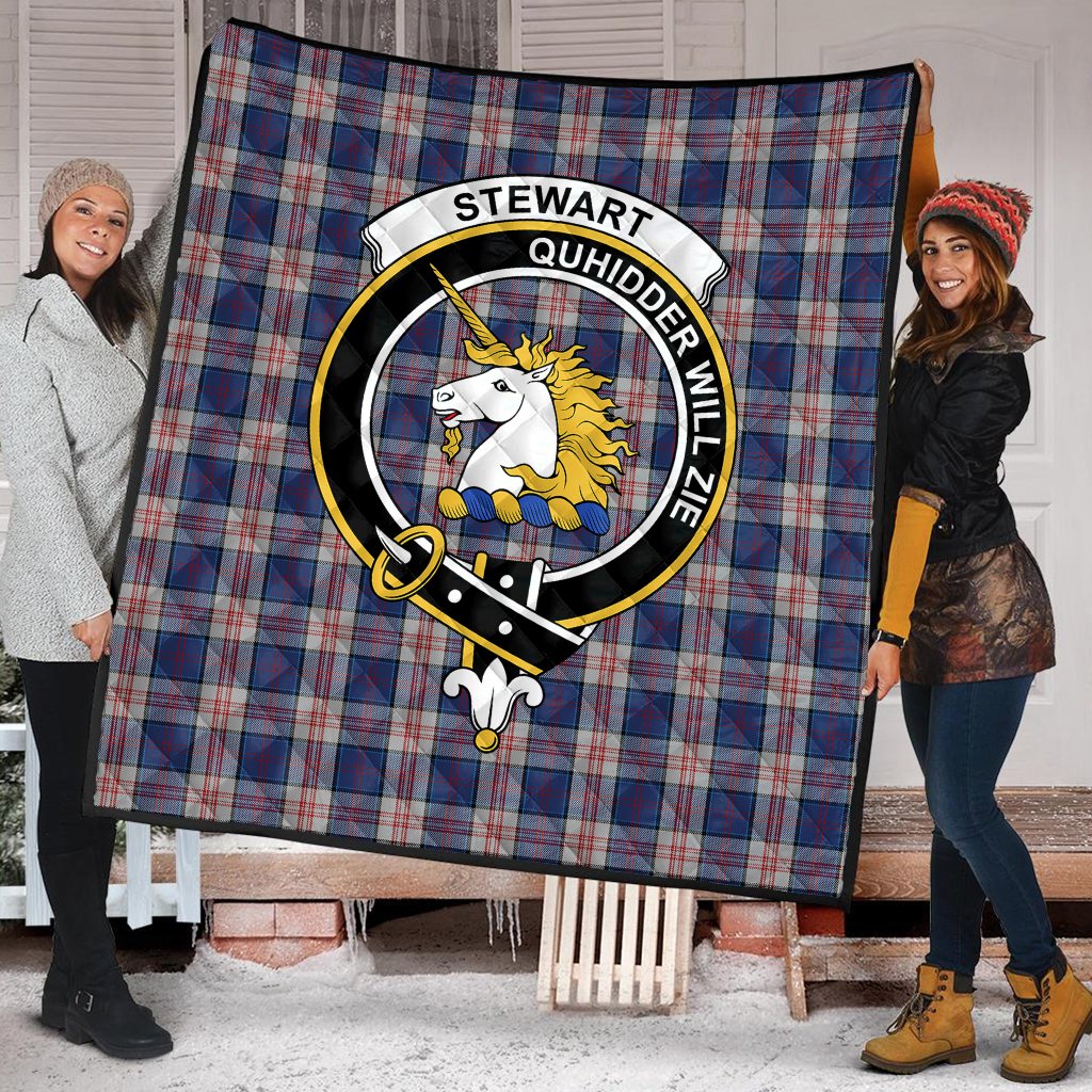 Stewart of Appin Hunting Dress Tartan Crest Quilt
