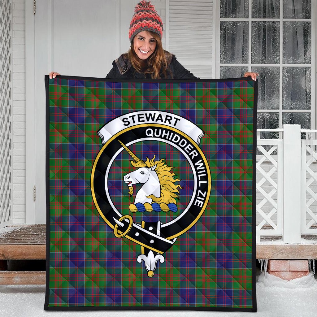 Stewart of Appin Hunting Modern Tartan Crest Quilt
