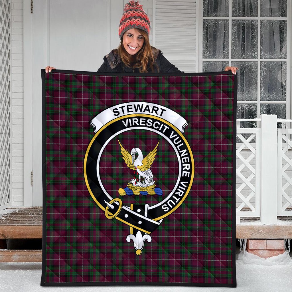 Stewart of Bute Hunting Tartan Crest Quilt