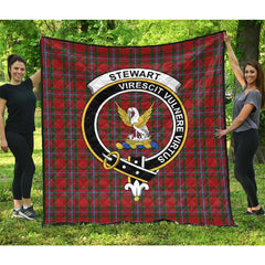 Stewart of Fingask Tartan Crest Quilt