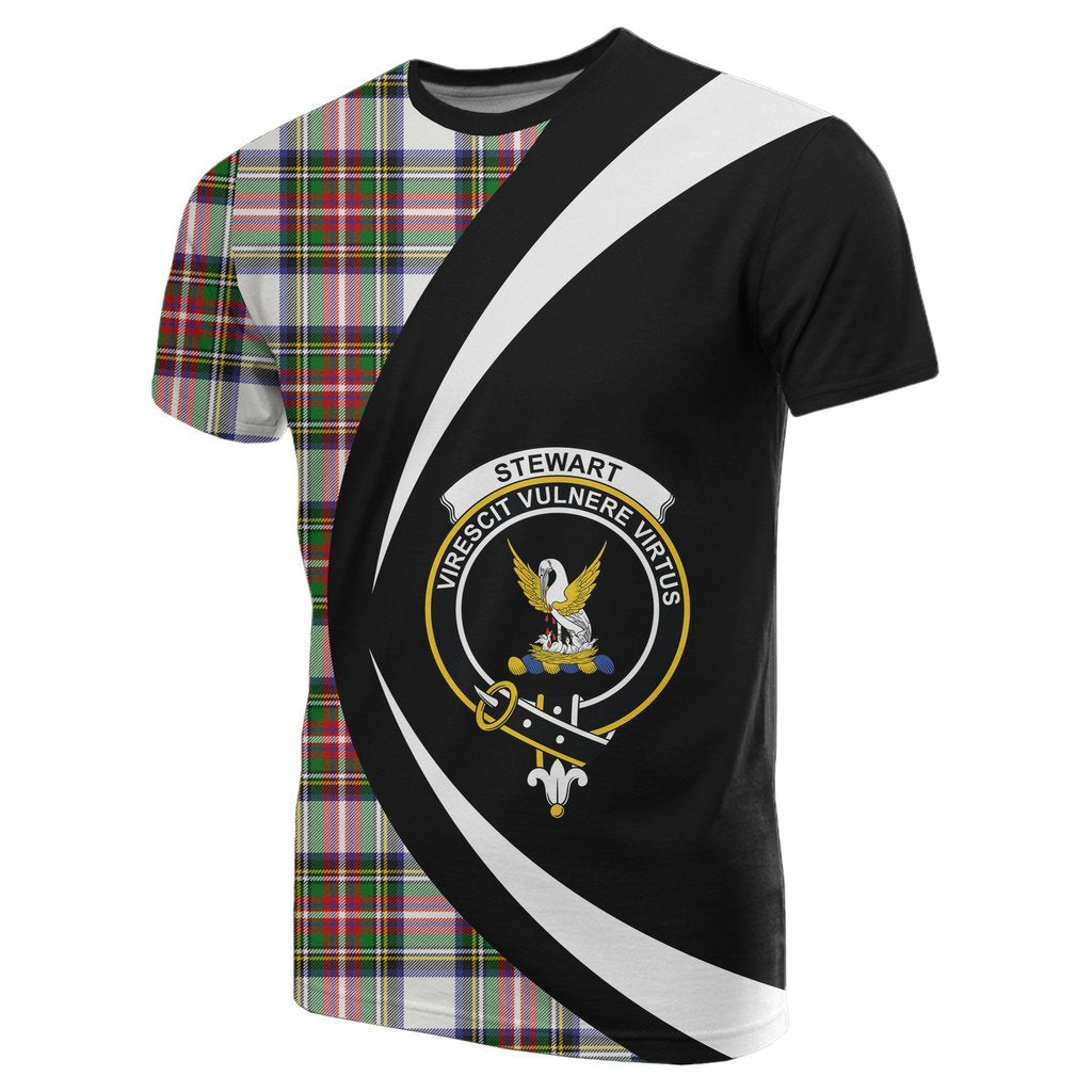 Stewart Dress Modern Tartan Crest Circle T-shirt