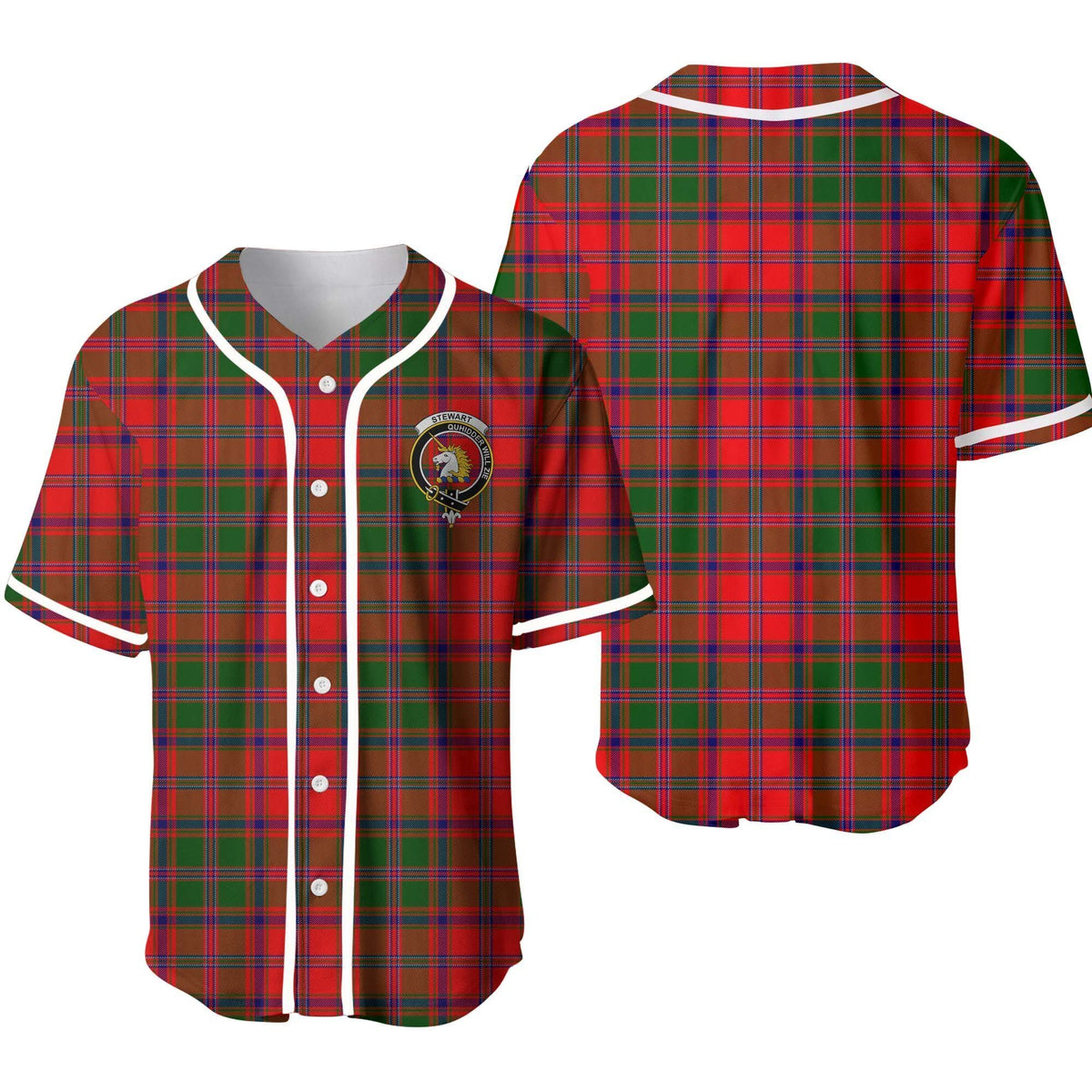 Stewart (of Appin) Tartan Unisex Baseball Jersey