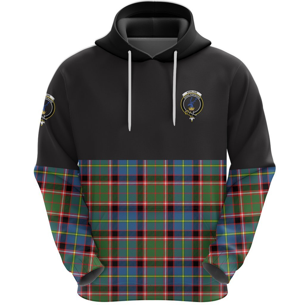 Stirling Bannockburn Clan Half Of Tartan Hoodie