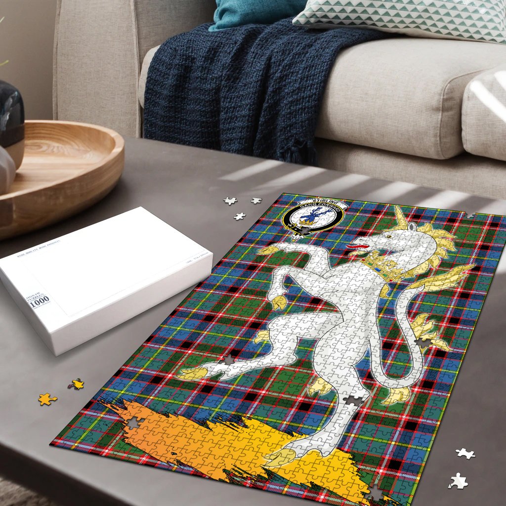 Stirling Bannockburn Tartan Crest Unicorn Scotland Jigsaw Puzzles