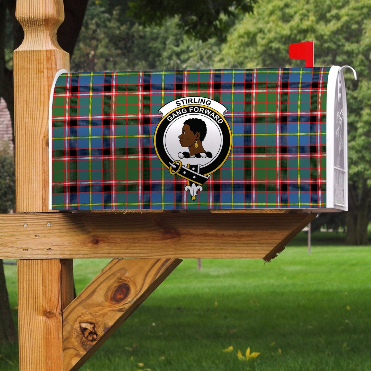 Stirling & Bannockburn District Tartan Crest Mailbox