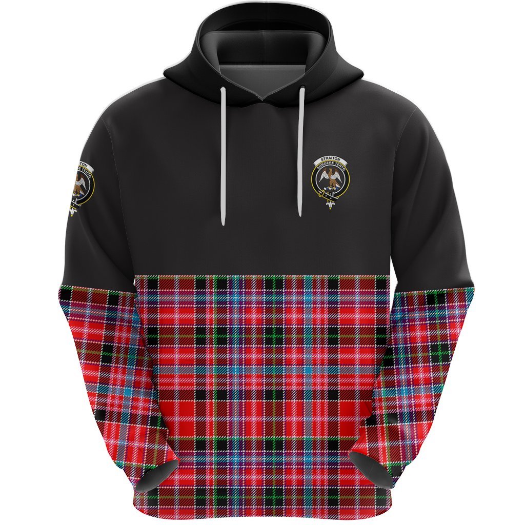 Straiton Clan Half Of Tartan Hoodie