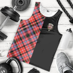 Straiton Tartan Crest Men's Tank Top - Cross Style