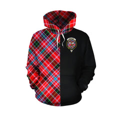 Straiton Tartan Hoodie Half of Me - Cross Style