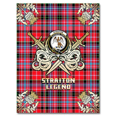 Straiton Tartan Gold Courage Symbol Blanket