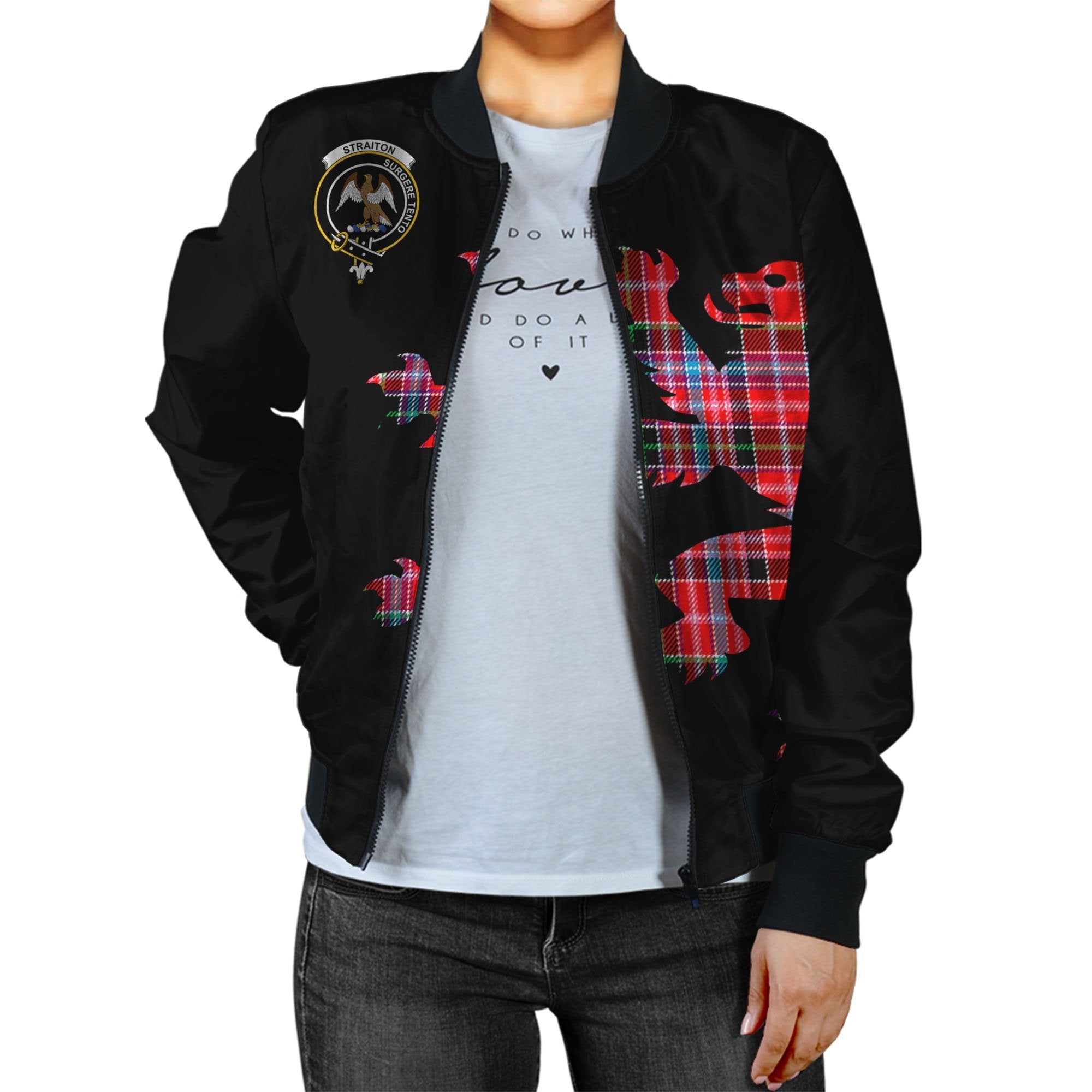 Straiton Tartan Bomber Jacket Lion & Thistle