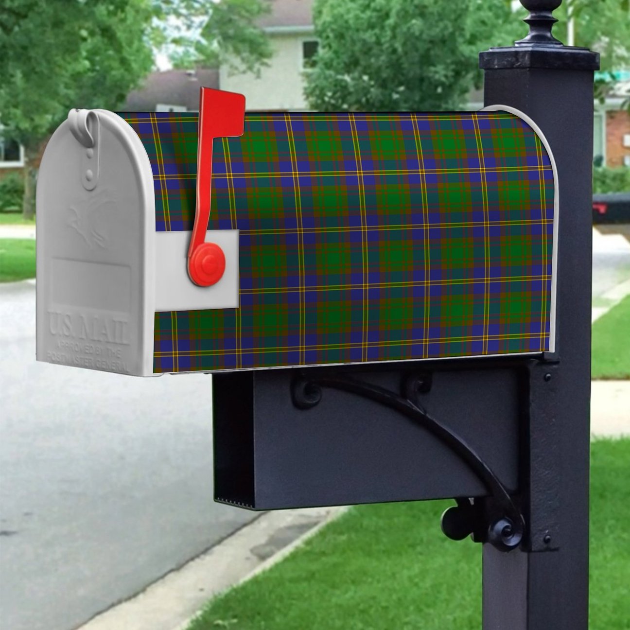 Strange Of Balkaskie Tartan Crest Mailbox