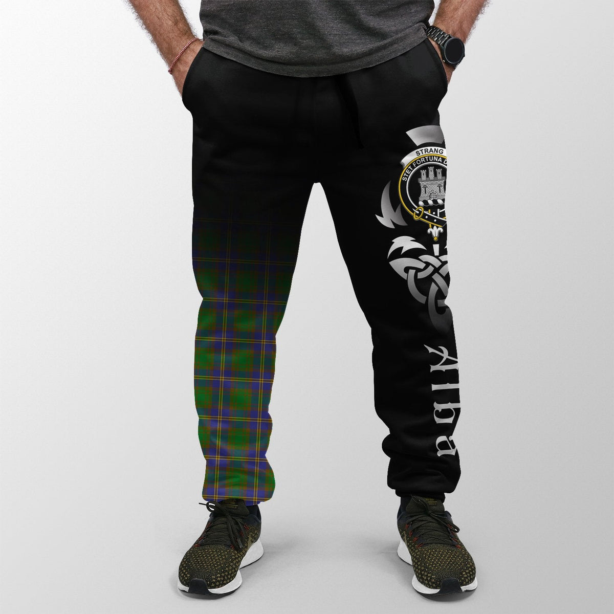 Strange Of Balkaskie Tartan Crest Jogger Sweatpants - Alba Celtic Style