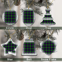 Sutherland II Tartan Christmas Ceramic Ornament - Snow Style