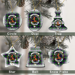 Sutherland II Tartan Christmas Ceramic Ornament - Snow Style