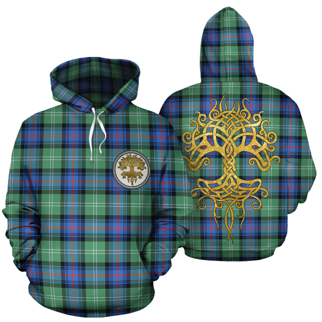 Sutherland Old Ancient Tartan Hoodie - Tree Of Life