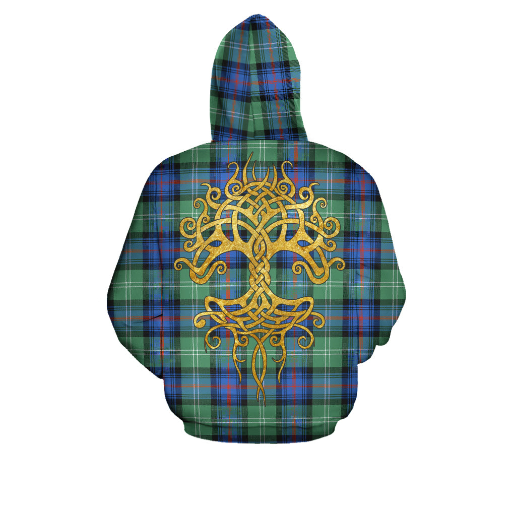 Sutherland Old Ancient Tartan Hoodie - Tree Of Life