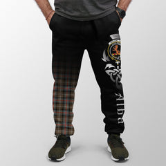 Sutherland Weathered Tartan Crest Jogger Sweatpants - Alba Celtic Style