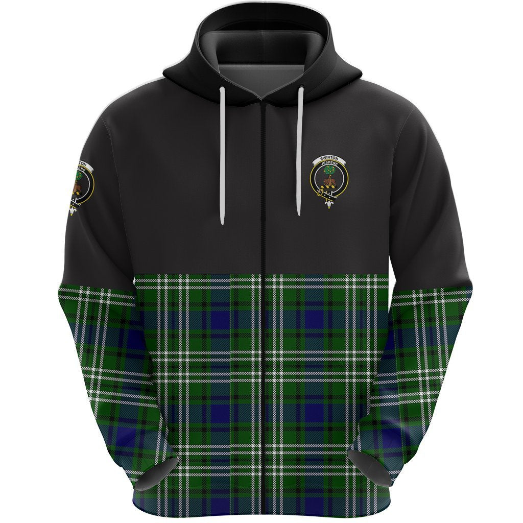 Swinton Clan Half Of Tartan Zipper Hoodie