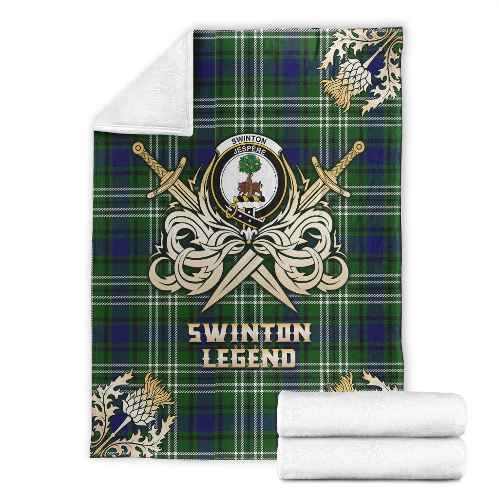 Swinton Tartan Gold Courage Symbol Blanket