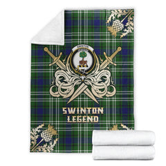 Swinton Tartan Gold Courage Symbol Blanket