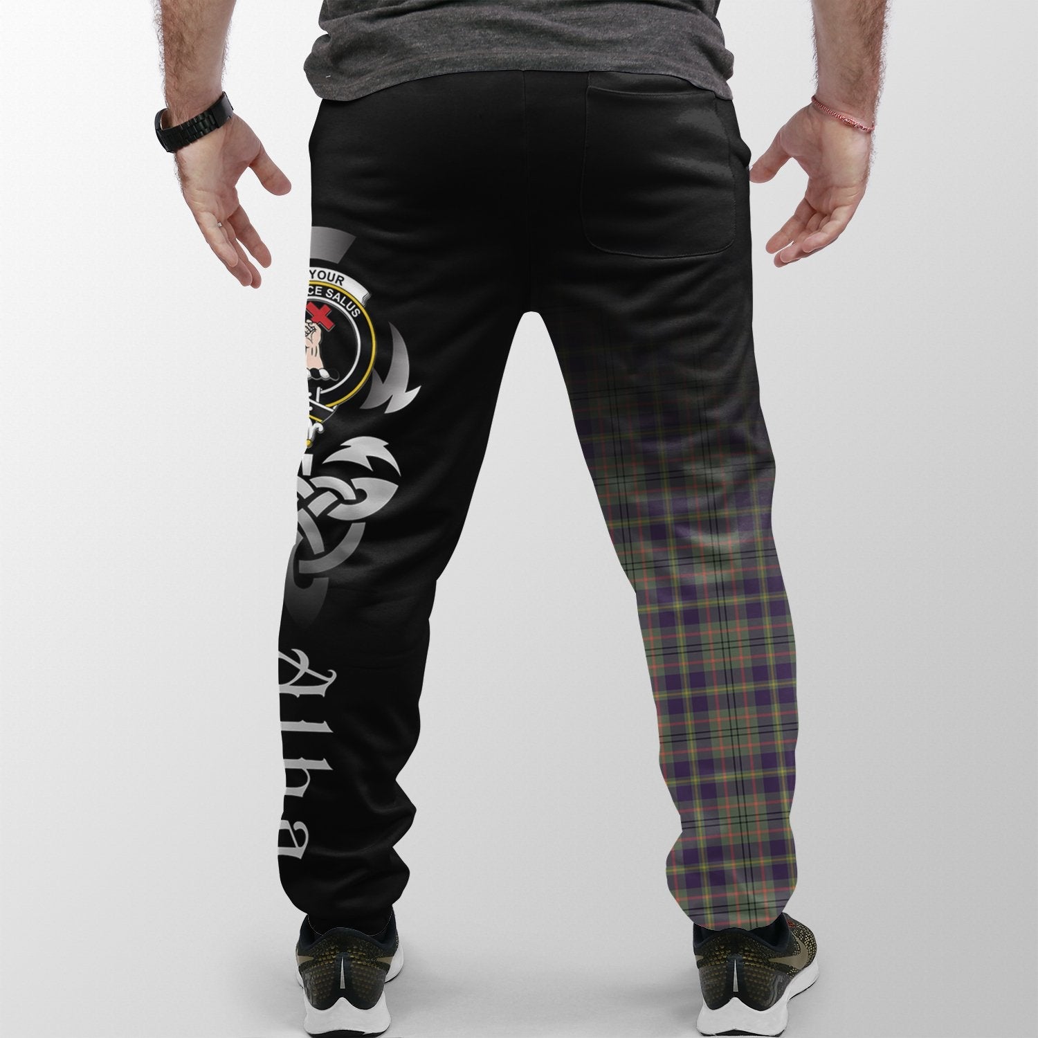 Tailyour Weathered Tartan Crest Jogger Sweatpants - Alba Celtic Style