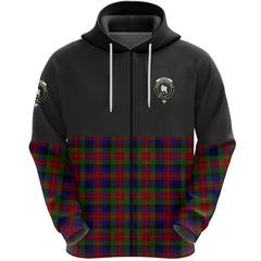 Tennant Clan Half Of Tartan Zipper Hoodie