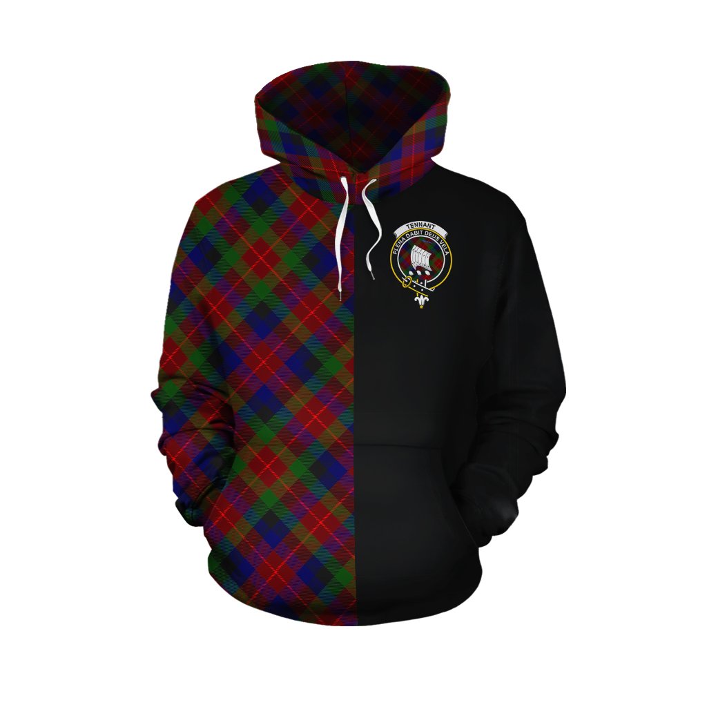 Tennant Tartan Hoodie Half of Me - Cross Style