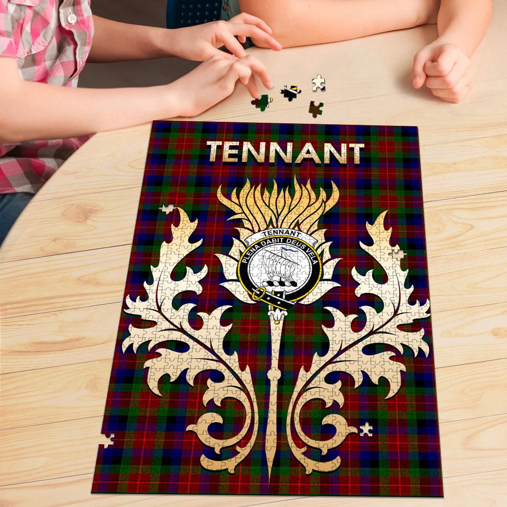 Tennant Tartan Crest Thistle Jigsaw Puzzles