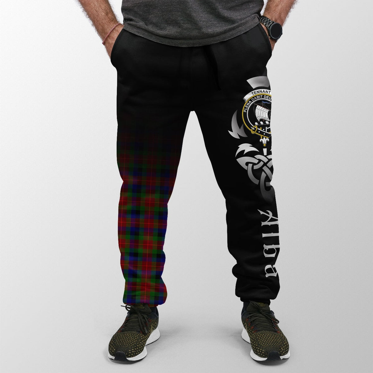 Tennant Tartan Crest Jogger Sweatpants - Alba Celtic Style