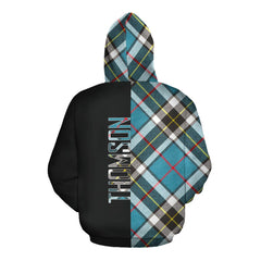 Thomson Tartan Hoodie Half of Me - Cross Style