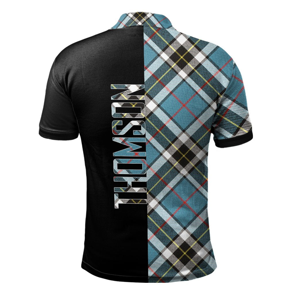 Thomson Tartan Polo Shirt Half of Me - Cross Style