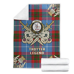 Trotter Tartan Gold Courage Symbol Blanket