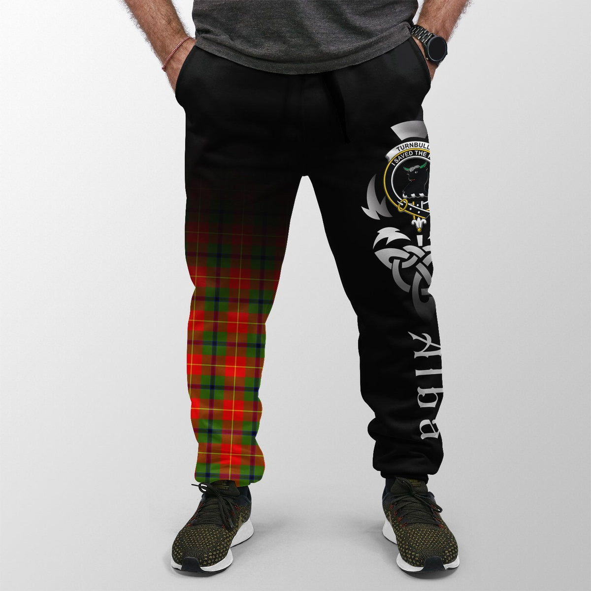 Turnbull Dress Tartan Crest Jogger Sweatpants - Alba Celtic Style