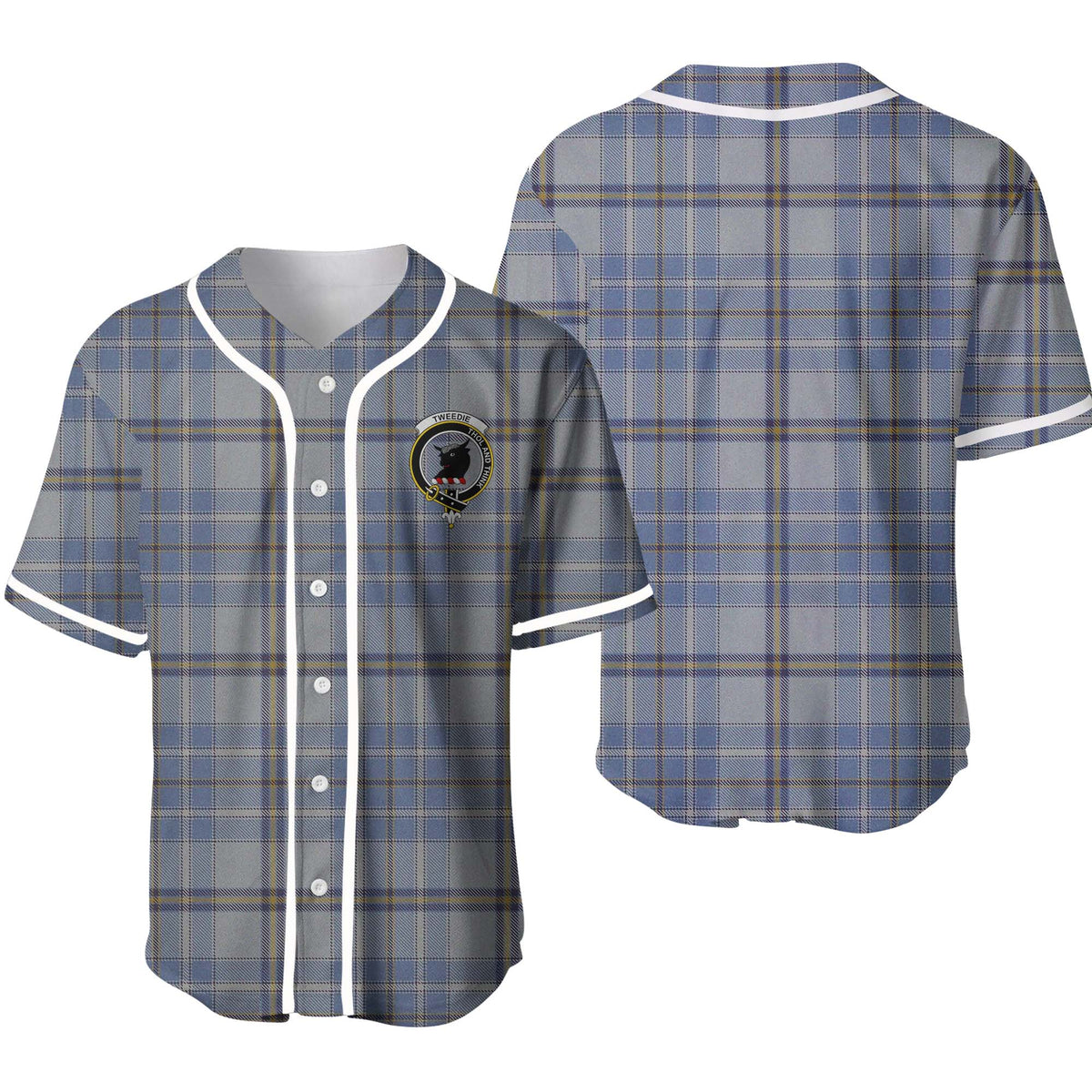 Tweedie Tartan Unisex Baseball Jersey