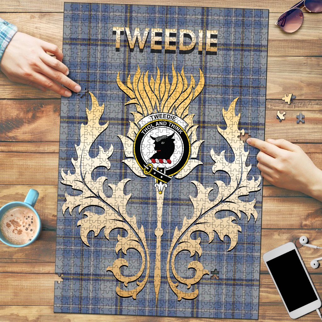 Tweedie Tartan Crest Thistle Jigsaw Puzzles