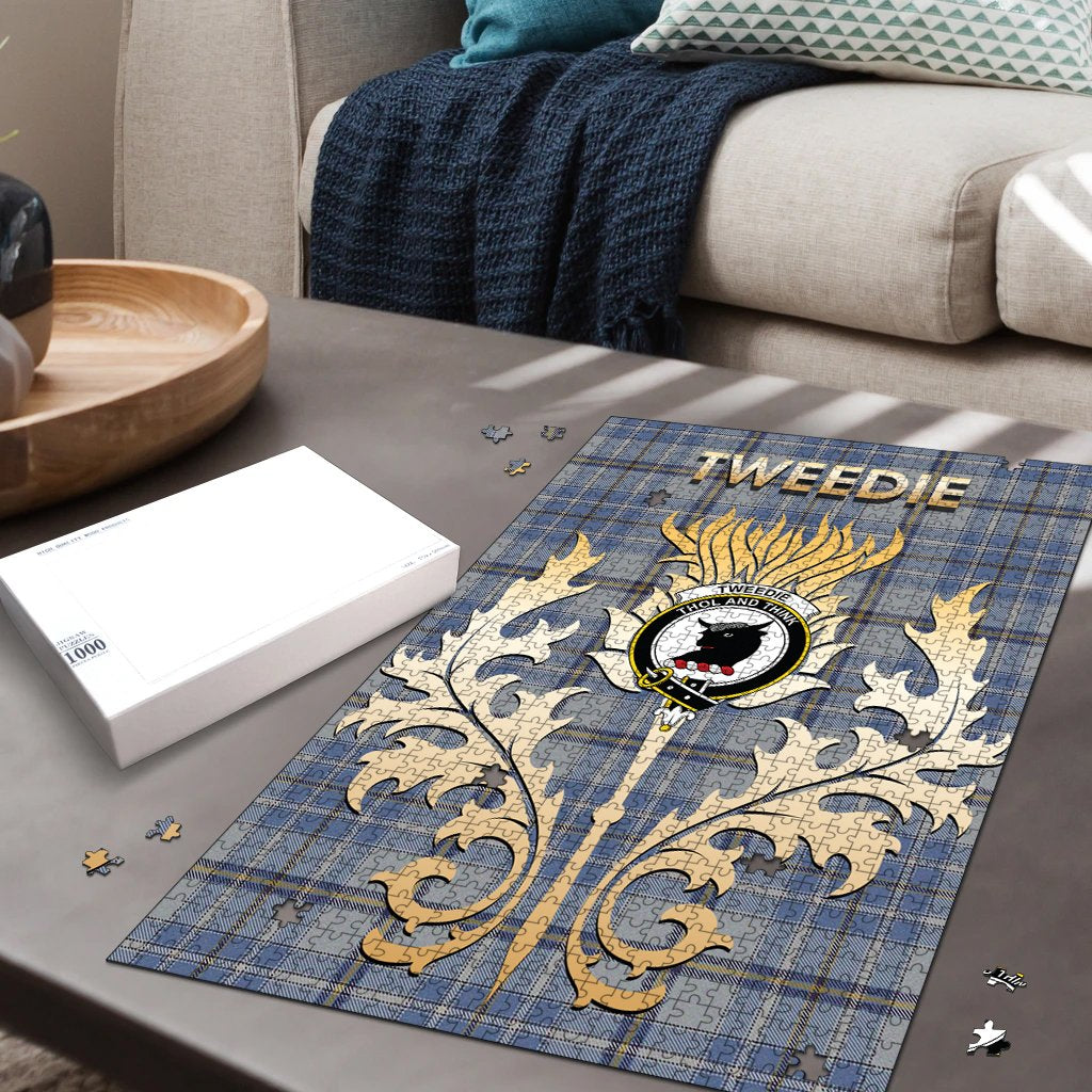 Tweedie Tartan Crest Thistle Jigsaw Puzzles