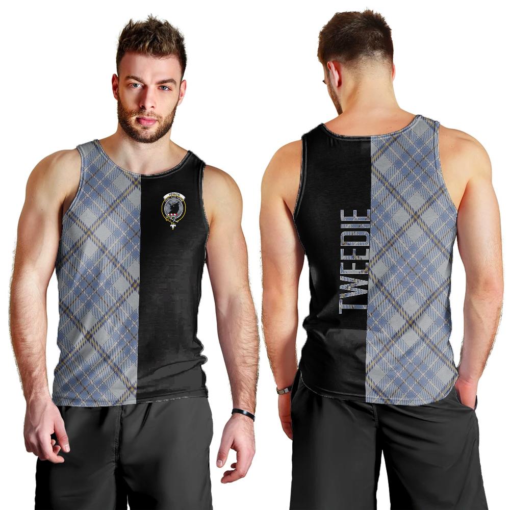 Tweedie Tartan Crest Men's Tank Top - Cross Style