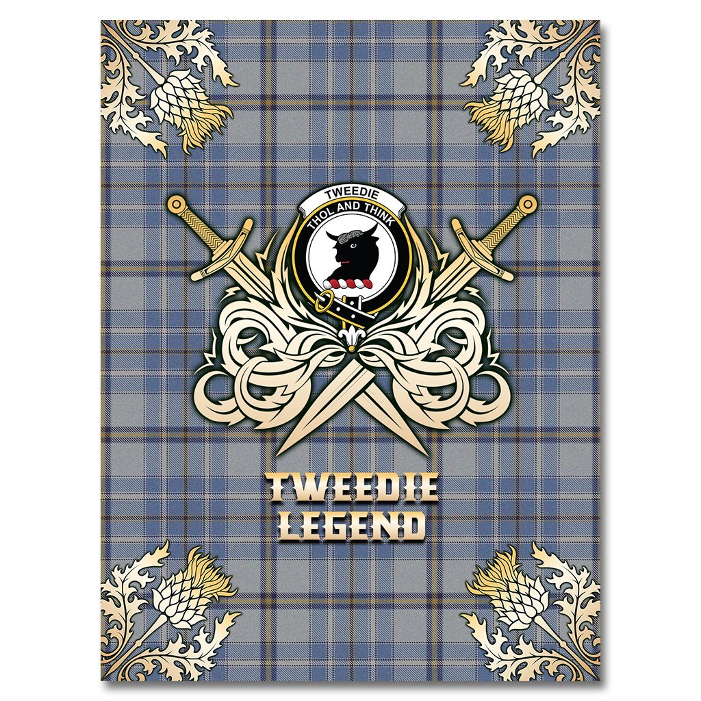 Tweedie Tartan Gold Courage Symbol Blanket