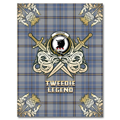 Tweedie Tartan Gold Courage Symbol Blanket