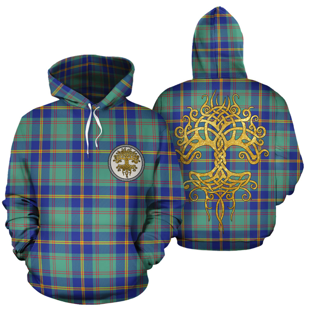 US Marine Tartan Hoodie - Tree Of Life