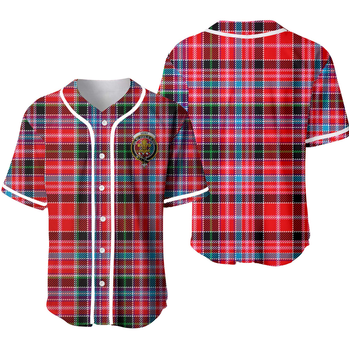 Udny Tartan Unisex Baseball Jersey