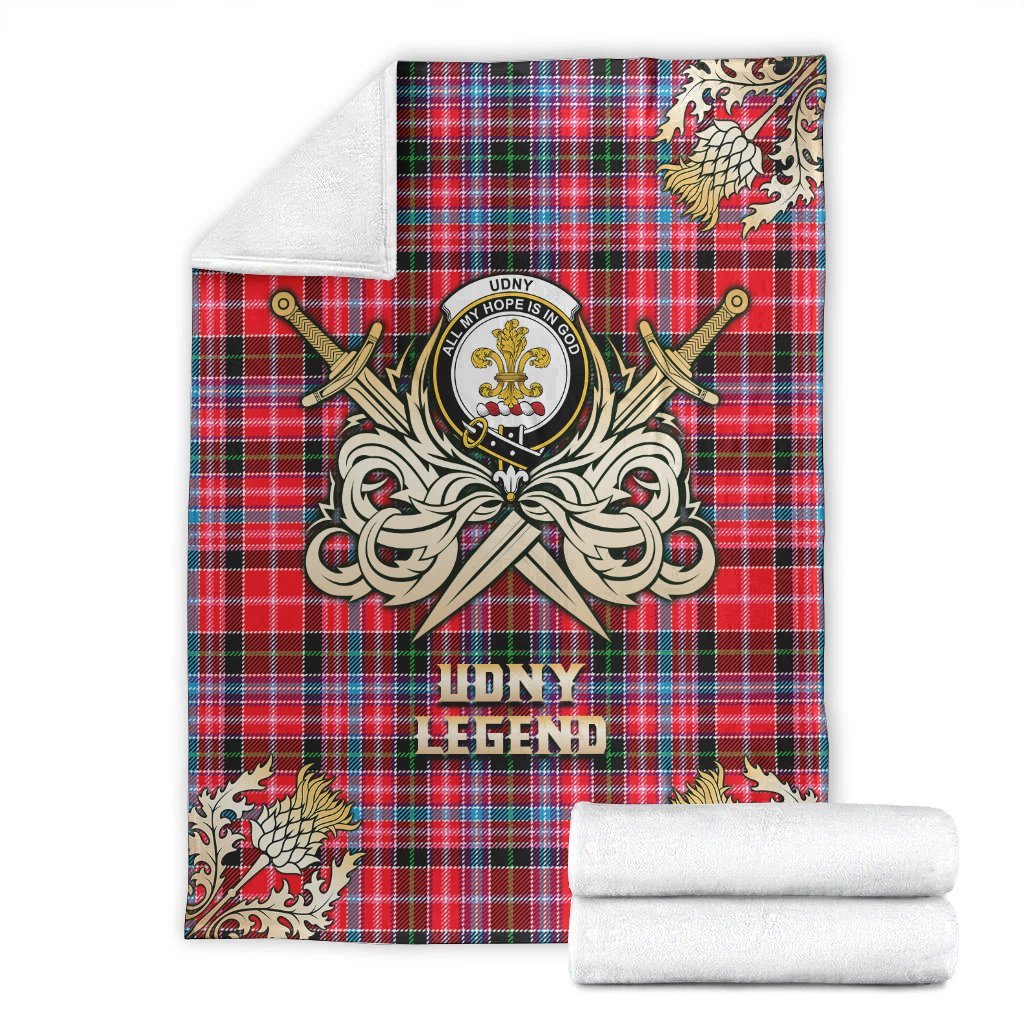 Udny Tartan Gold Courage Symbol Blanket