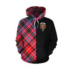 Udny Tartan Hoodie Half of Me - Cross Style