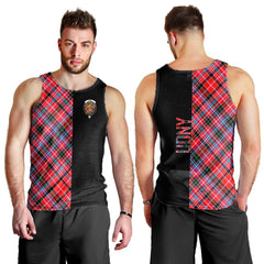 Udny Tartan Crest Men's Tank Top - Cross Style