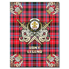 Udny Tartan Gold Courage Symbol Blanket