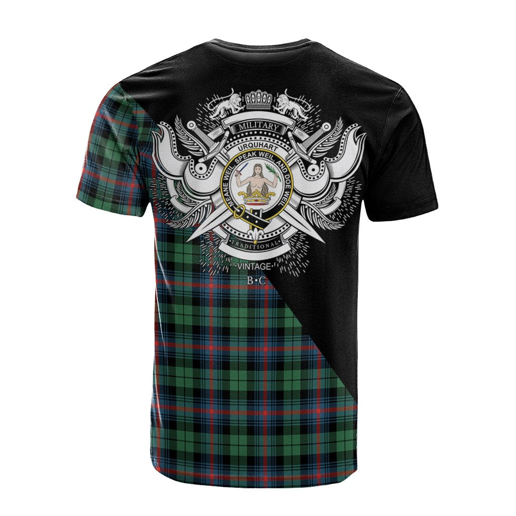 Urquhart Broad Red Ancient Tartan - Military T-Shirt