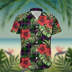 Urquhart Tartan Hawaiian Shirt Hibiscus, Coconut, Parrot, Pineapple - Tropical Garden Shirt