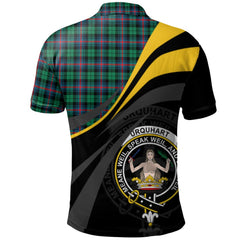 Urquhart Broad Red Ancient Tartan Polo Shirt - Royal Coat Of Arms Style