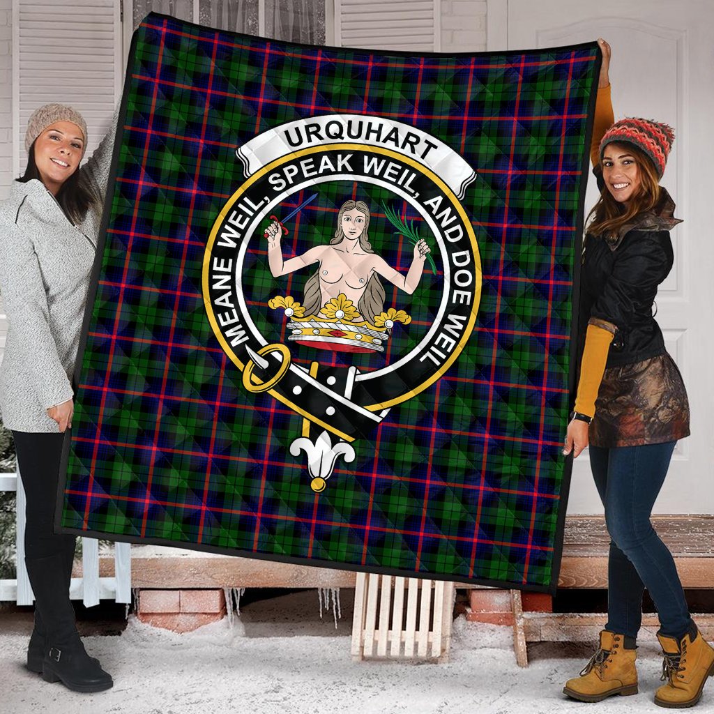 Urquhart Modern Tartan Crest Quilt